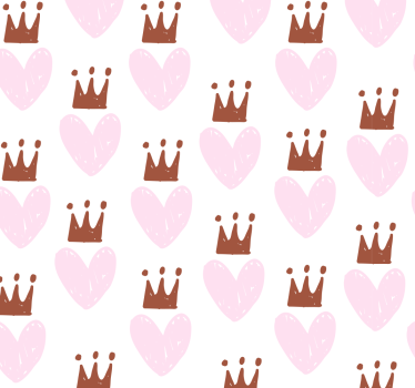 nálepky na nábytok korunky a srdcia - Tenstickers