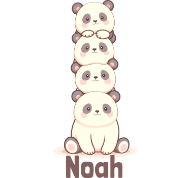 nálepky na nábytok mláďatá pandy - Tenstickers