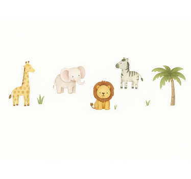 Nálepka pre deti boho džungľová súprava - Tenstickers