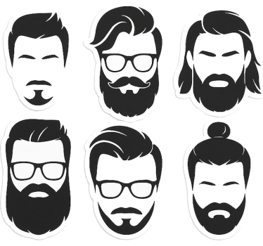 Nálepka estetická kadernícke štýly - Tenstickers