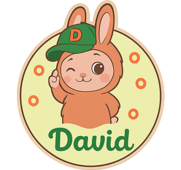 Nálepka pre deti žmurkajúca bábika s menom - Tenstickers