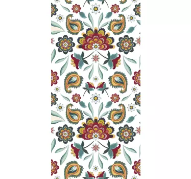 Kvetinový ornament okenné obtlačky - Tenstickers