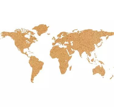 Nálepka s nástennou mapou z korkového sveta - Tenstickers