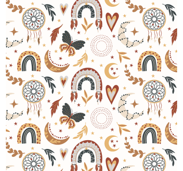 Nálepky na nábytok boho farebné dúhy - Tenstickers