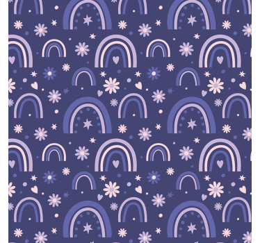 Nálepky na nábytok fialové dúhy - Tenstickers