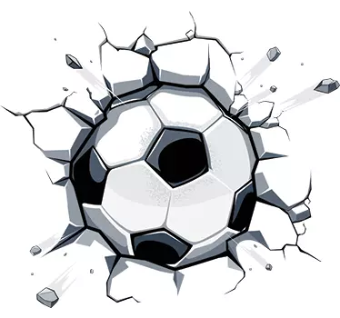 Futbalová nálepka pre deti 3d futbal - Tenstickers
