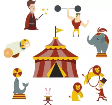 Nálepka s cirkusom - Tenstickers