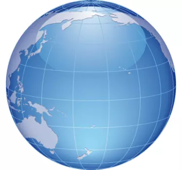 Nálepka s mapou sveta v štýlovom globálnom dizajne - Tenstickers