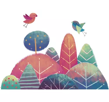 Vtáky krajina nástenné nálepky - Tenstickers