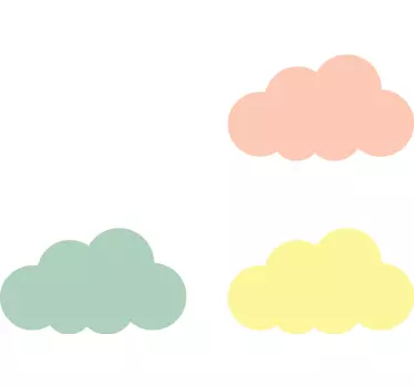 Farebné mraky ilustrácie múr umenie - Tenstickers