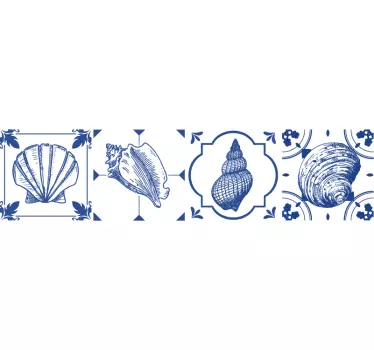 Nálepka s mušľami na stenu - Tenstickers