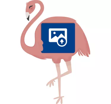 Nálepka pre deti držiak na fotografie s plameniakmi - Tenstickers