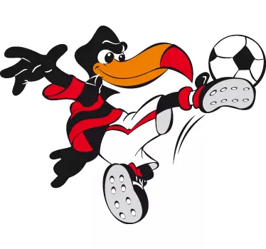 Nálepka s vtáčím futbalistom pre deti - Tenstickers