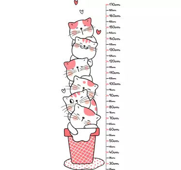 Mačiatka meter výškový graf obtlačky - Tenstickers