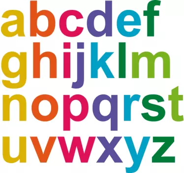 Nálepka na abecedu minimalistická farba abeceda - Tenstickers
