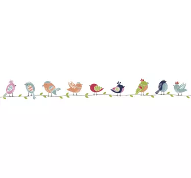 Nálepka s vtákmi farebnými vtákmi - Tenstickers