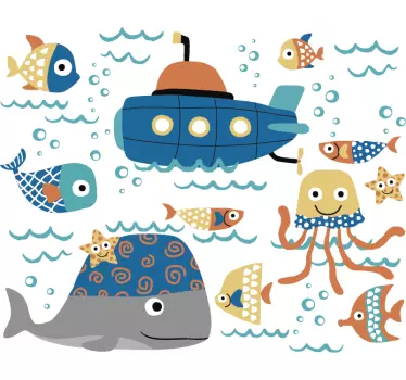 Morské motívy nálepky na stenu - Tenstickers