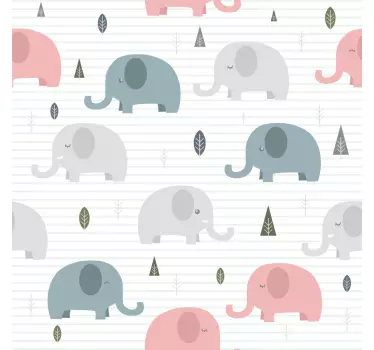 Nálepky s nábytkom pre detské slony - Tenstickers