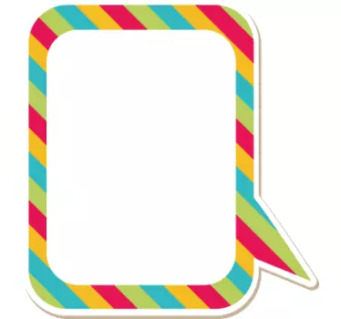 Nálepka pre deti farebná rečová bublina - Tenstickers