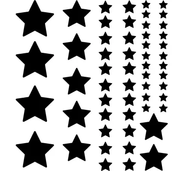 Nálepka s priestorom pre rôzne veľkosti hviezd - Tenstickers