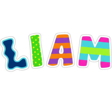 Nálepka pre deti s vlastným hravým písmom - Tenstickers