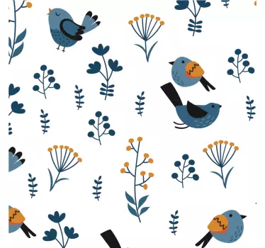 Listy a vtáky nábytok nálepky - Tenstickers