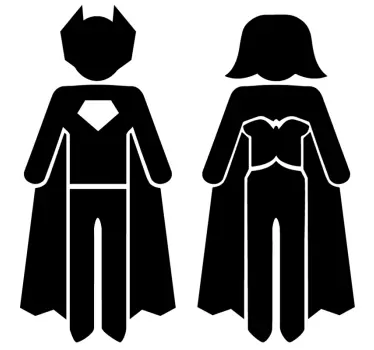 Samolepky na superhrdinu v kúpeľni - Tenstickers