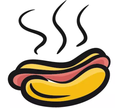 Nálepka s obrysom hot dog - Tenstickers