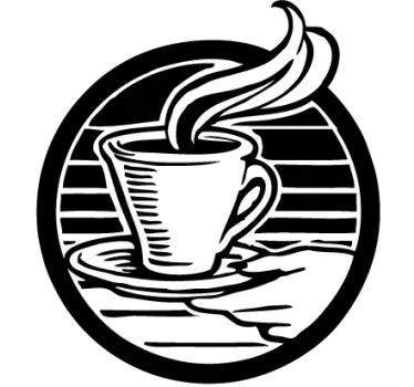 Logo nálepka na šálku kávy - Tenstickers