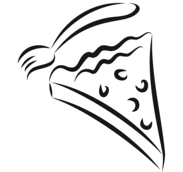 Nálepka na tortu a vidličku - Tenstickers