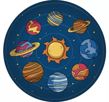 Vesmírna nálepka prvky slnečnej sústavy - Tenstickers