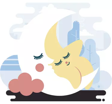 Nálepka pre deti mesiac a hviezda - Tenstickers