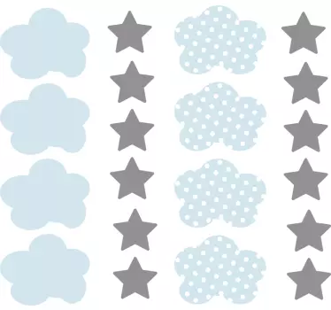 Nálepka pre deti obloha a nebeské telesá - Tenstickers