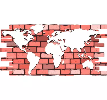 Nálepka mapa sveta tehál - Tenstickers