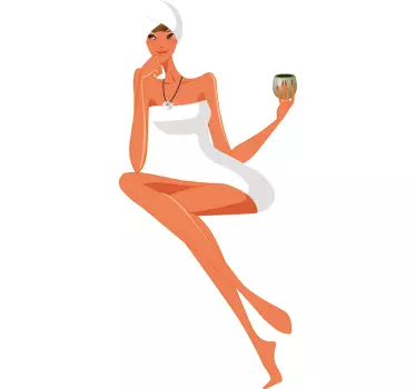 Nálepka na relaxáciu pre kúpeľné ženy - Tenstickers