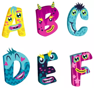 Nálepka pre deti s abecedou abecedy - Tenstickers