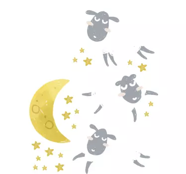 Nálepka na okná mesiac a hviezdy - Tenstickers