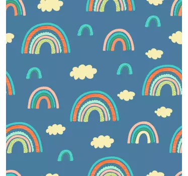 Nálepka pre deti Živé dúhové oblaky - Tenstickers