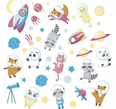 Zvieratá v obtisku okna - Tenstickers