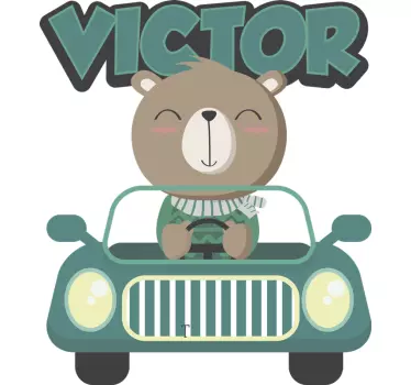 Personalizovaná dekorácia steny textu automobilu - Tenstickers