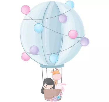 Teplovzdušné balóny ilustrácie nástenné umenie - Tenstickers
