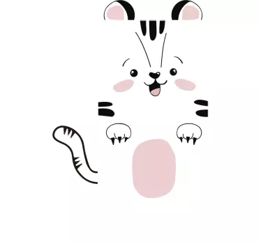 Nálepka na tigrie nálepky na sklenené dvere - Tenstickers