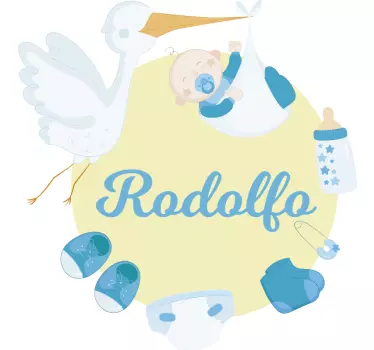 Nálepka pre deti vitaj, zlatko rodolfo - Tenstickers