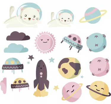 Nálepka pre kozmonautov vo vesmíre - Tenstickers