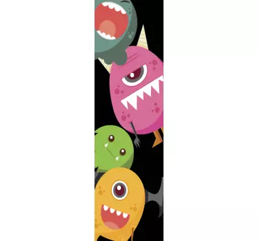 Nalepky na stenu zvierata farebné monštrá - Tenstickers