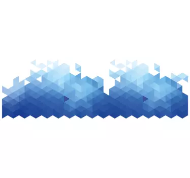 Nálepky na nábytok abstraktný modrý motív - Tenstickers