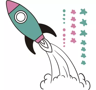 Nálepka raketového priestoru - Tenstickers
