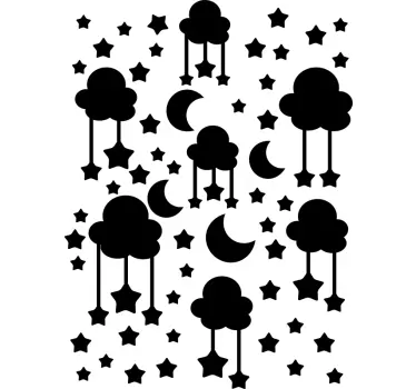 Nálepka pre deti nebo a nebeské telesá - Tenstickers