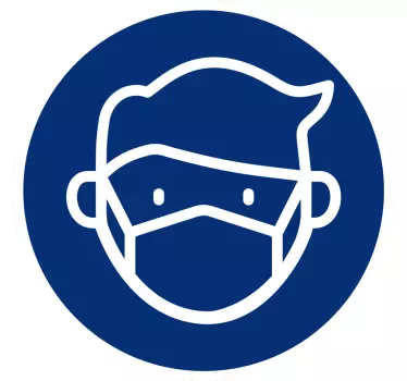 Povinná maska zo sklenených dverí - Tenstickers