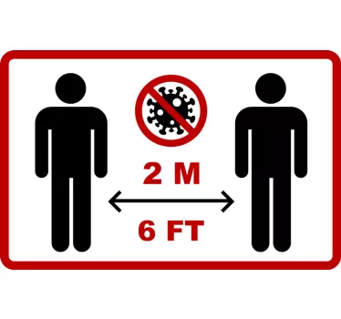 Nálepka s nápisom na označenie vzdialenosti - Tenstickers